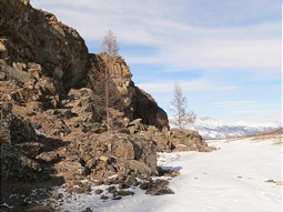  Landscape in winter at Lake Baikal 