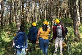  Studenten bei der Sichtung des Waldzustandes | Berge von Guerrero in Mexiko | GlobalNatureFund 