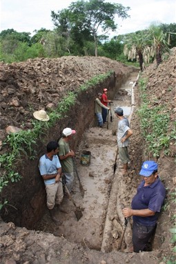  Construction of the canal for the greenfilter 
