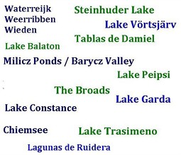  Lake regions in Europe participating in the project 
