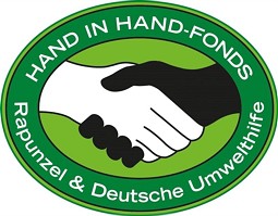  Logo Hand in Hand Fund, Deutsche Umwelthilfe & Rapunzel Naturkost 