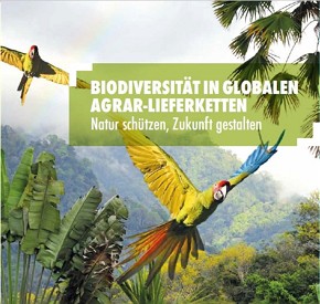  Die Broschüre liefert einen Überblick über alle relevanten Informationen zu Biodiversitätsschutz entlang der Lebensmittel-Lieferkette. 